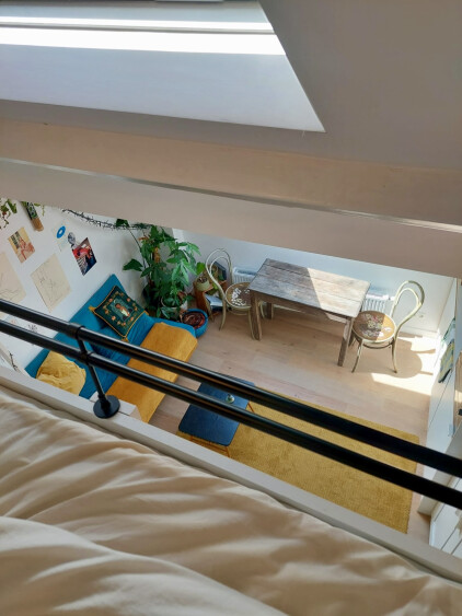 Zicht van op de mezzanine